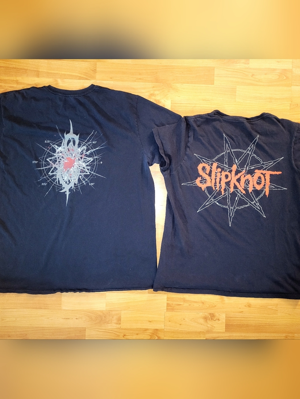 Slipknot Thrashed Bundle: Men's Faded Black XL + Black Large Band Graphic Tees